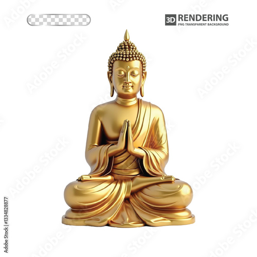 buddha statue isolated on white