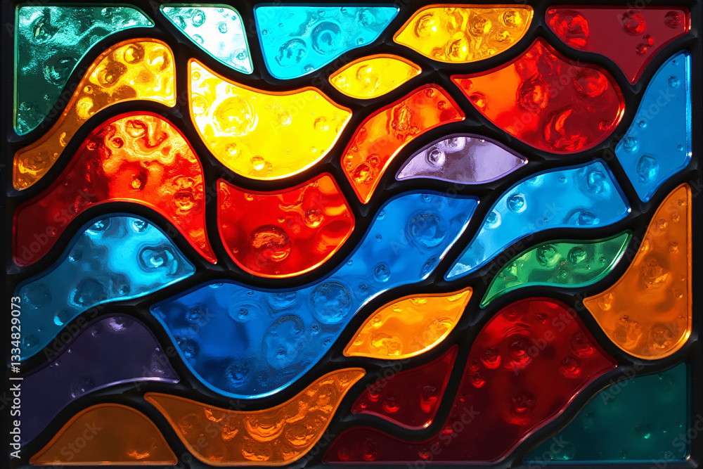 Obraz premium colorful tile background glass window