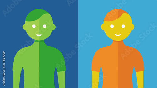 Overall Aesthetic Appeal A full silhouette of a person before and after with the ‘before figure showing dull and tired skin while the ‘after figure exhibits a naturally vibrant and