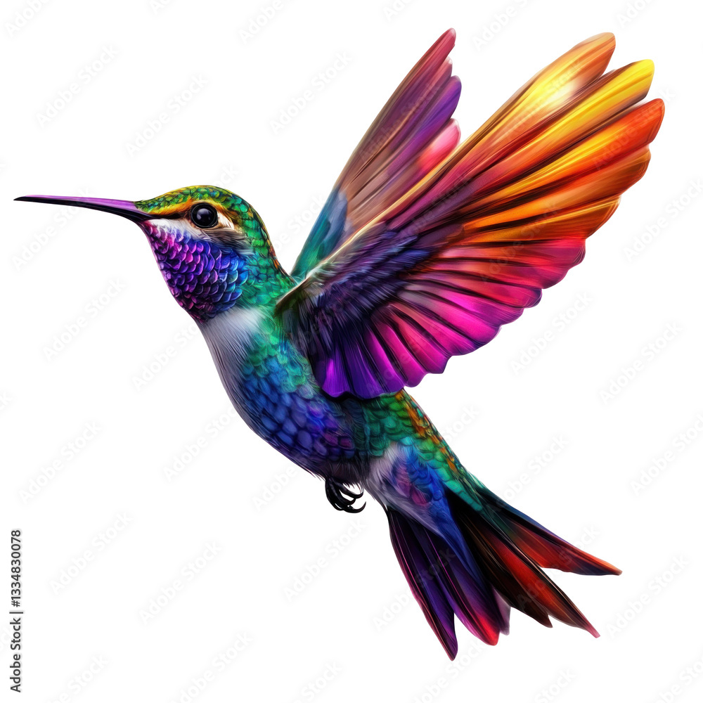 Obraz premium hummingbird on white background