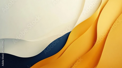 Minimalist Gradient Background Transitioning from Deep Navy Blue to Soft Golden Yellow, Creating a Smooth and Elegant Modern Aesthetic, Isolated on a Clean White Background