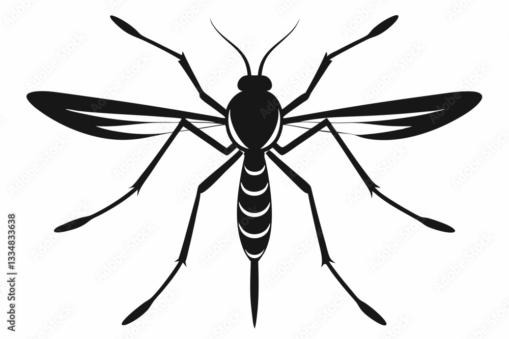mosquito icon line art silhouette vector illustration mosquito icon line art silhouette vector illustration