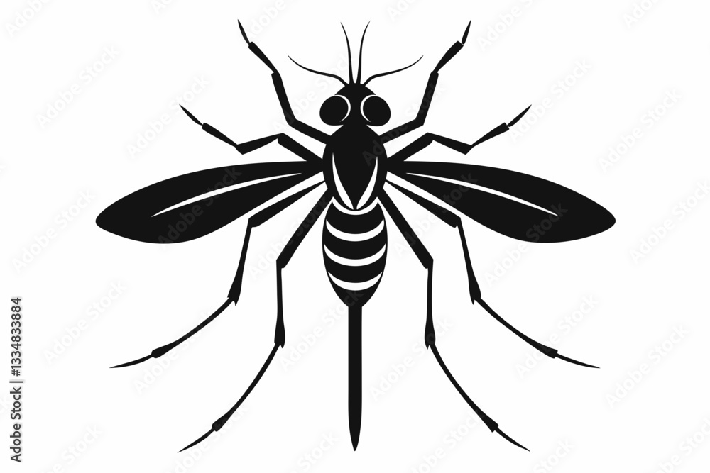 mosquito icon line art silhouette vector illustration mosquito icon line art silhouette vector illustration