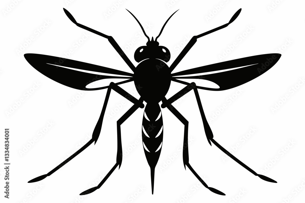 mosquito icon line art silhouette vector illustration mosquito icon line art silhouette vector illustration