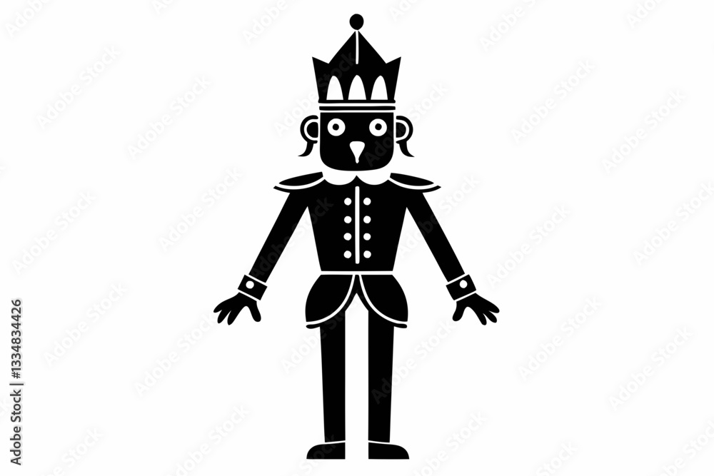 Obraz premium nutcracker line art silhouette vector illustration