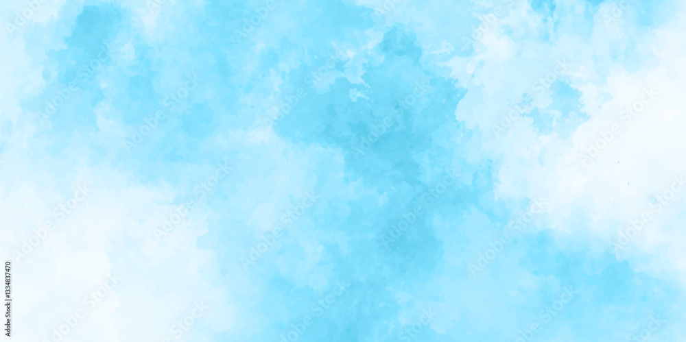 Abstract background with panorama of blue sky and white cloud nature design. horizon spring morning sky with clouds background. hand painted watercolor shades sky clouds. Abstract background with panorama of blue sky and white cloud nature design. horizon spring morning sky with clouds background. hand painted watercolor shades sky clouds.