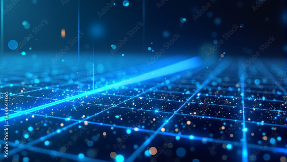 Obraz premium Futuristic Digital Data Grid