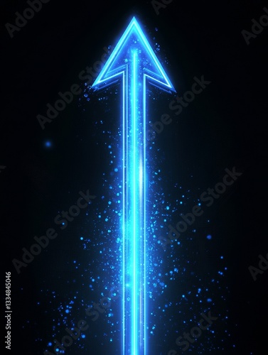 Wallpaper Mural Striking Blue Arrow Ascending: A Beacon of Modern Design and Direction, Guiding Viewers Towards the Future with Luminous Precision and Technological Flair Torontodigital.ca