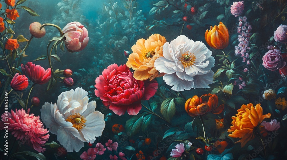 Enigmatic Mysterious Surreal Fantasy Garden Scene Enigmatic Mysterious Surreal Fantasy Garden Scene
