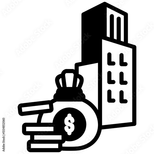 Investment Venture icon in Mix Filled Style. Simple Vector Design. Simple Vector Outline Filled Icon