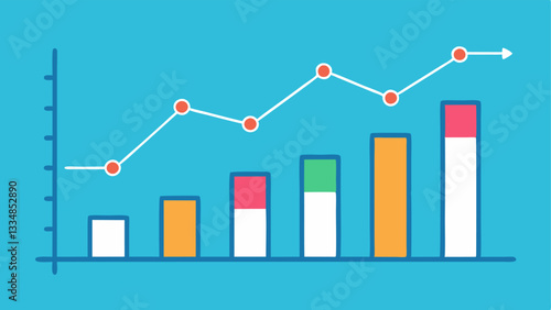Shopping Behavior Graph A line graph or bar chart depicting shopping trends over time with data points illustrating peak shopping hours and product interest in different sections.