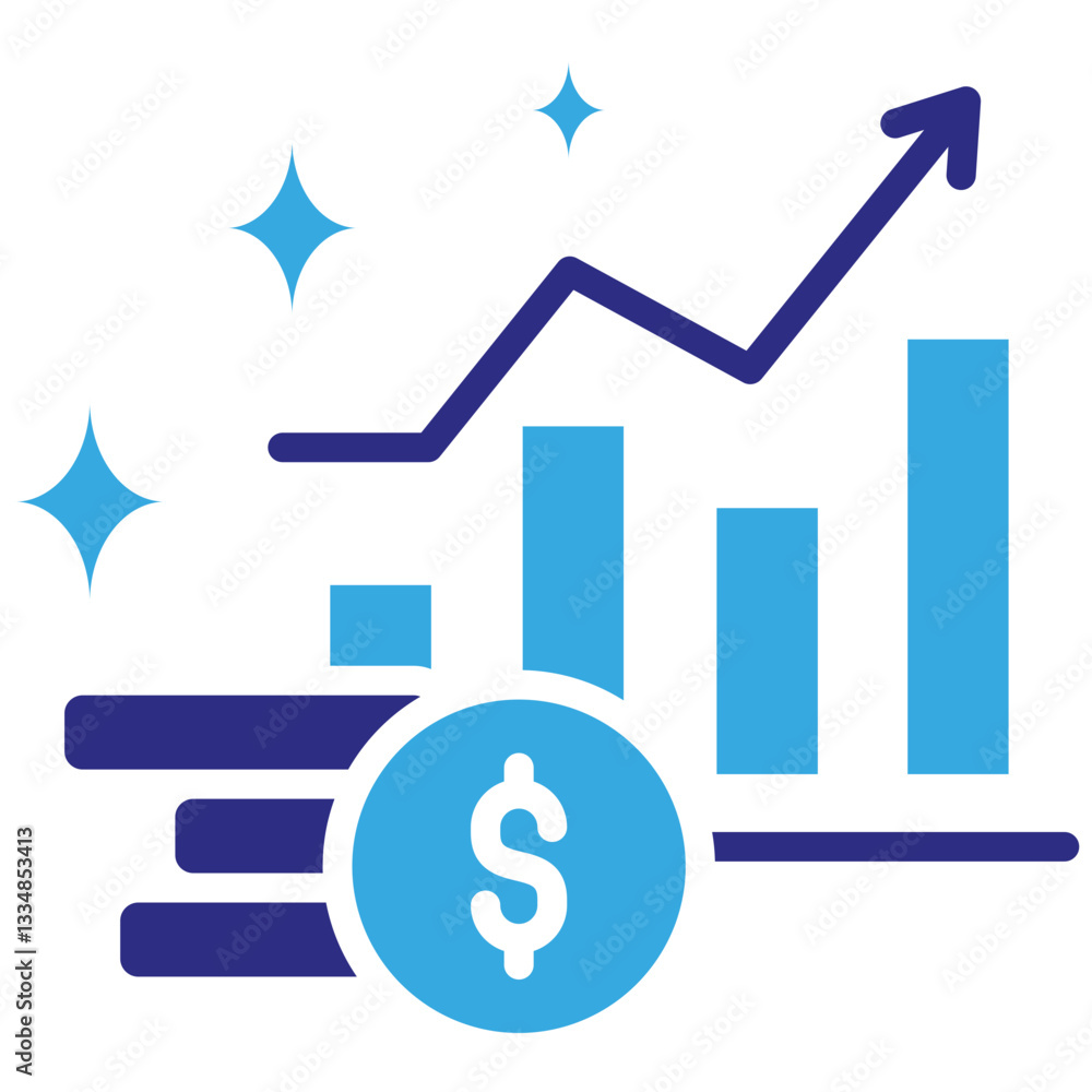 Inflation icon in Glyph Dual Color Style. Simple Vector Design. Simple Vector Glyph Icon Inflation icon in Glyph Dual Color Style. Simple Vector Design. Simple Vector Glyph Icon