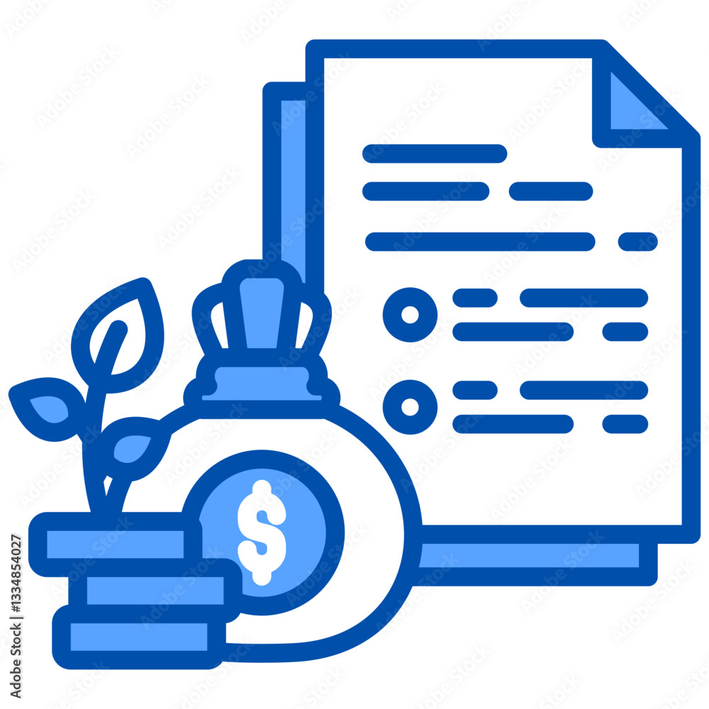 Investment Planning icon in Blue Color Style. Simple Vector Design. Simple Vector Flat Icon Investment Planning icon in Blue Color Style. Simple Vector Design. Simple Vector Flat Icon