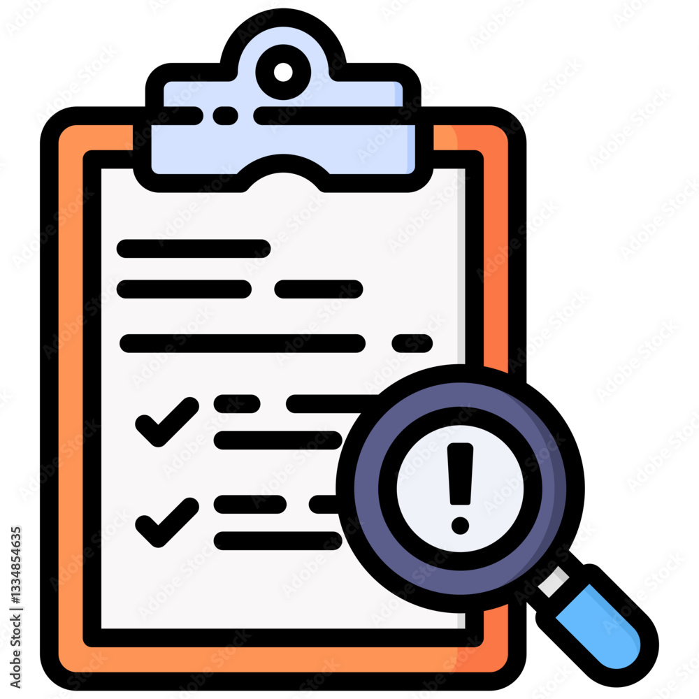 Risk Assessment icon in Flat Color Style With Outline. Simple Vector Design. Simple Vector Flat Icon Risk Assessment icon in Flat Color Style With Outline. Simple Vector Design. Simple Vector Flat Icon