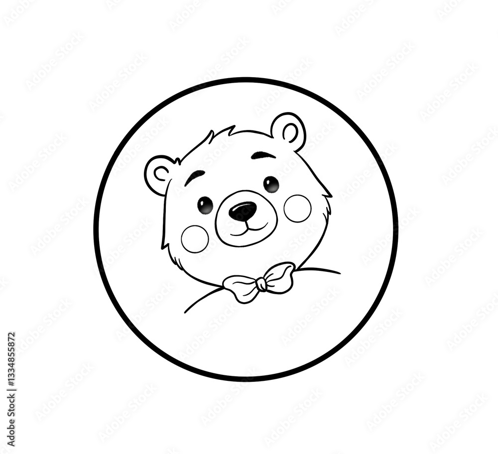 Naklejka premium Bear logo design