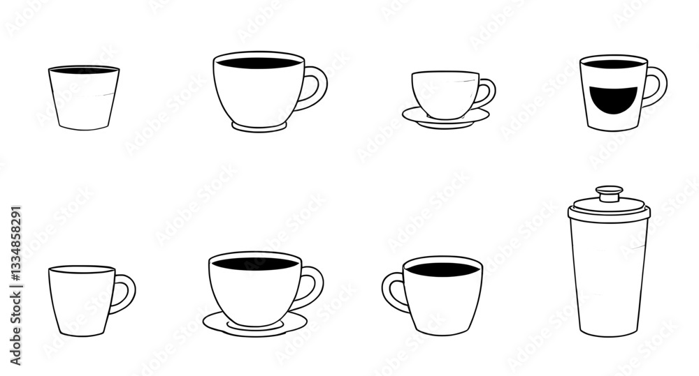 set of coffee cups set of coffee cups