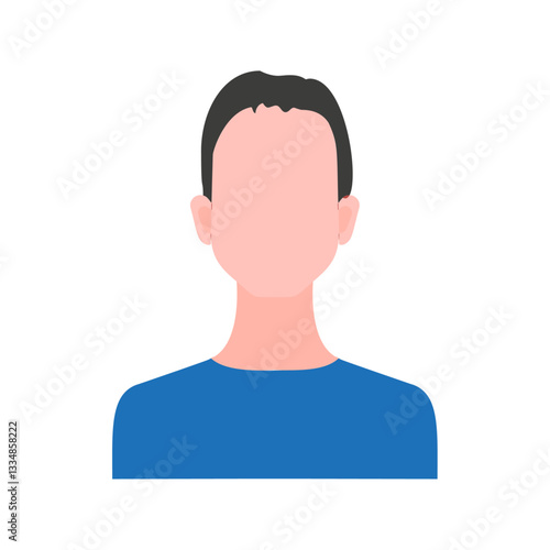 Minimalist avatar icon for user profile and digital identity