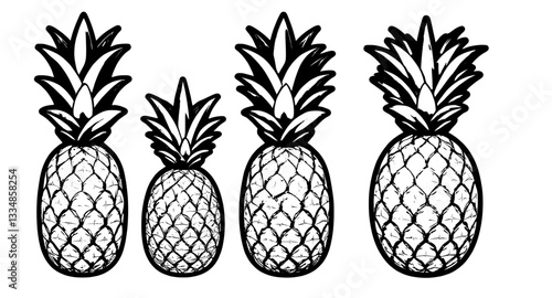vector illustration of pineapple
