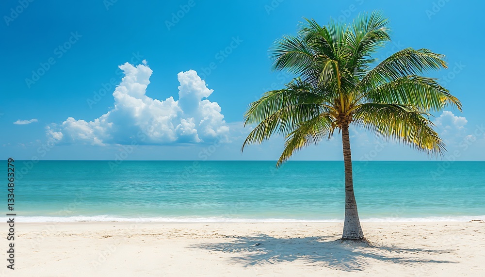 Obraz premium Tropical beach palm tree