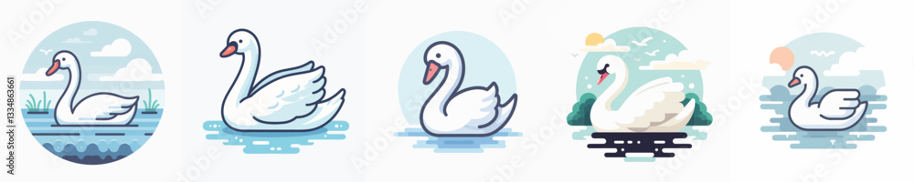Obraz premium Vector of a goose.