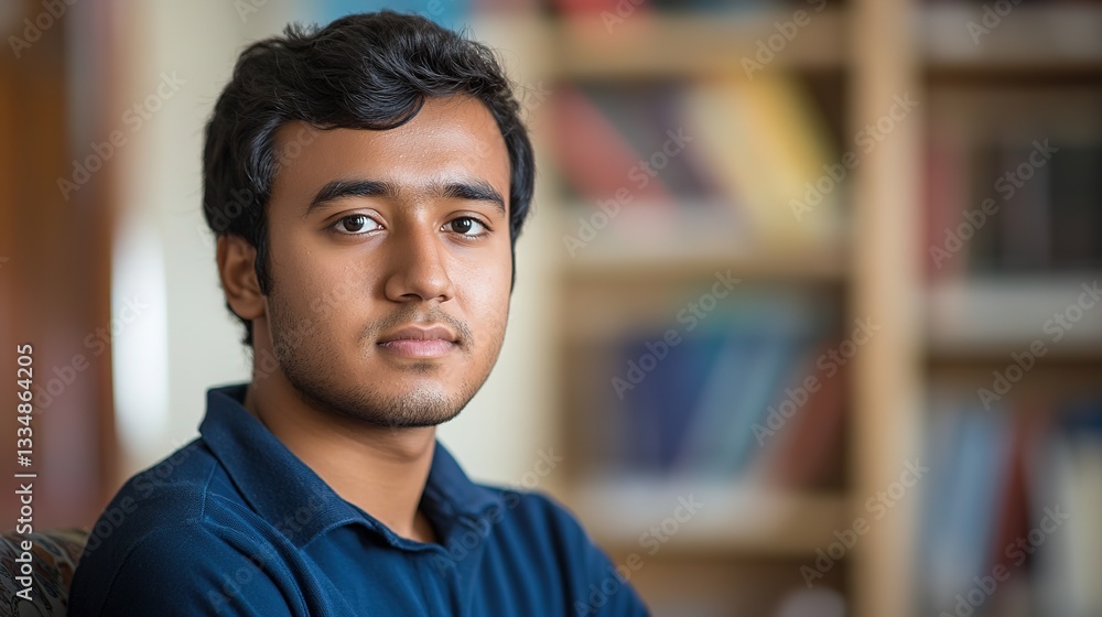 Young student in casual attire, focused and determined, embodying the pursuit of knowledge and academic growth.
Young student in casual attire, focused and determined, embodying the pursuit of knowledge and academic growth.
