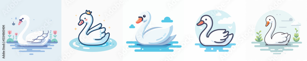 Obraz premium Vector of a goose.