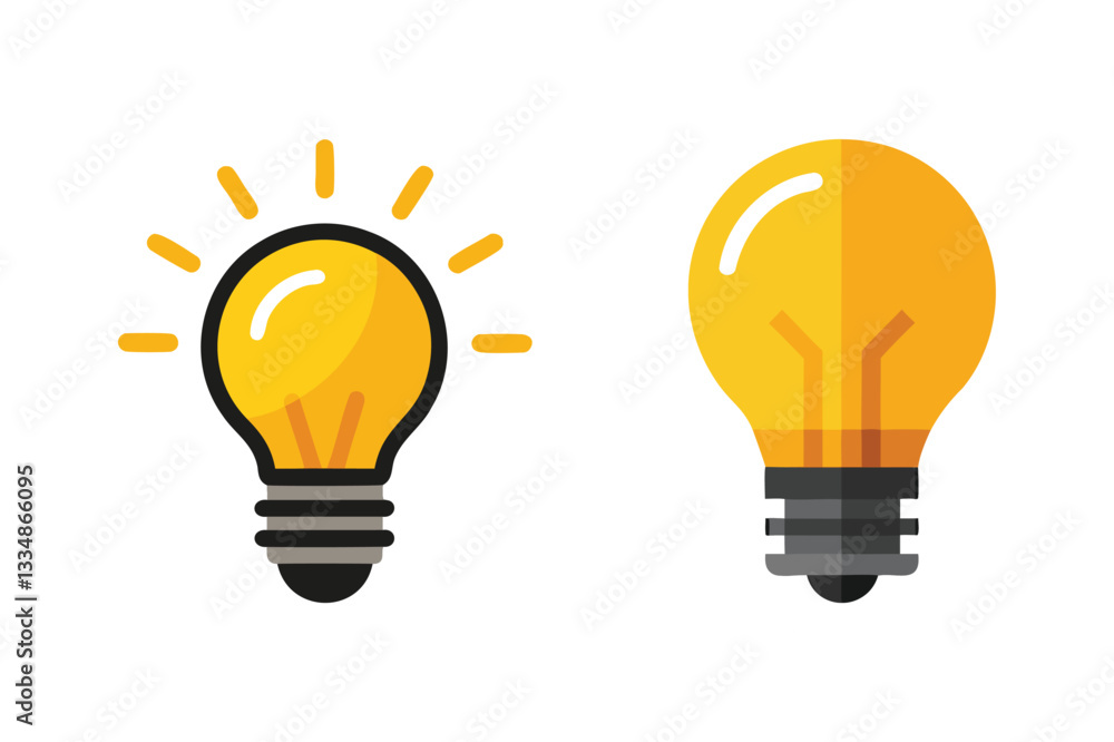 Electric Light bulb icon vector on white background Electric Light bulb icon vector on white background