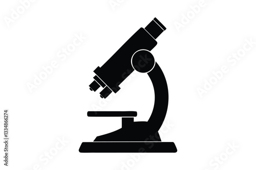 Microscope vector silhouette