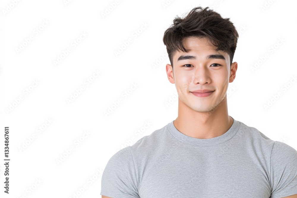 Smiling Asian Man Portrait on White Background Smiling Asian Man Portrait on White Background