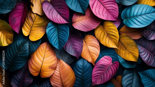 Wallpaper Mural Vibrant Colorful Leaves Background Torontodigital.ca