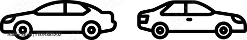 "Sedan Icon – Elegant and Comfortable Passenger Car Symbol in Vector Style"