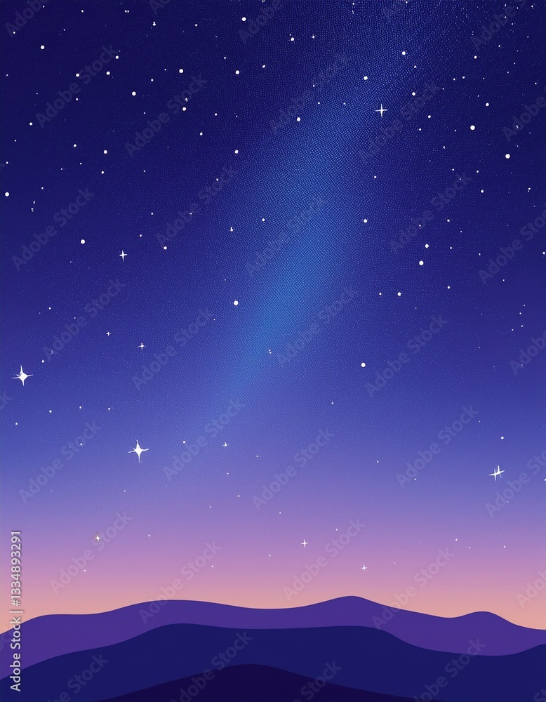 Fototapeta premium 山奥に広がる美しい星空