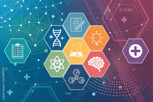 Digital background for technological processes, neural networks and AI, digital data storage