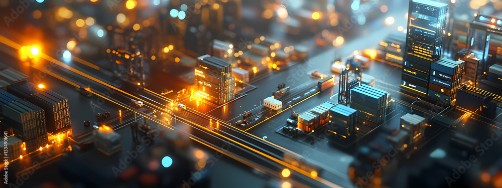 Futuristic Supply Chain Management Concept Futuristic Supply Chain Management Concept