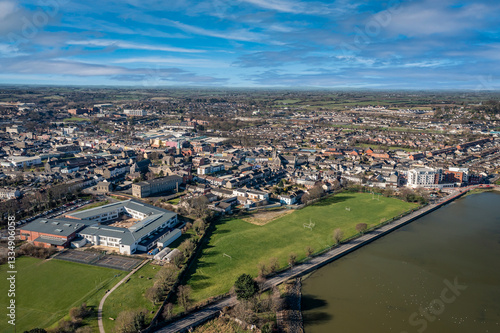 Aerial View Over Dundalk, County Louth, Ireland photo