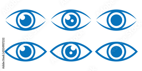 eye icon set. eyesight symbol , eye, view, vision icons in flat style. set of eye icon eps 888.