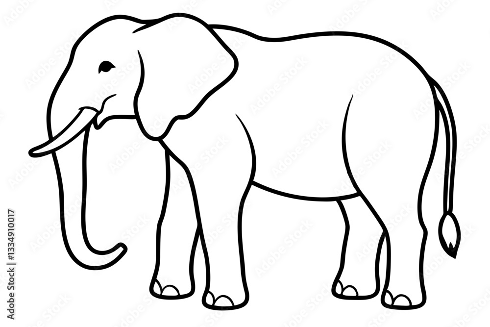 Fototapeta premium Abstract Elephant Sketch
