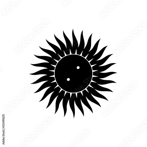 creative details Bright Sun Rays Icon vector illustration