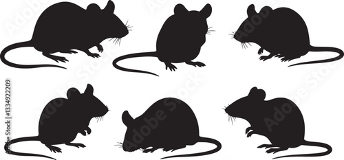 Mouse silhouette vector illustration icons