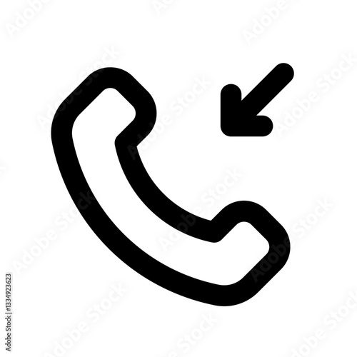 Incoming Call Simple Line Icon. Single icon, line vector icon