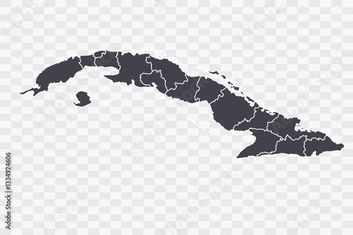 Cuba Map Anchor Color on White Background quality files Png