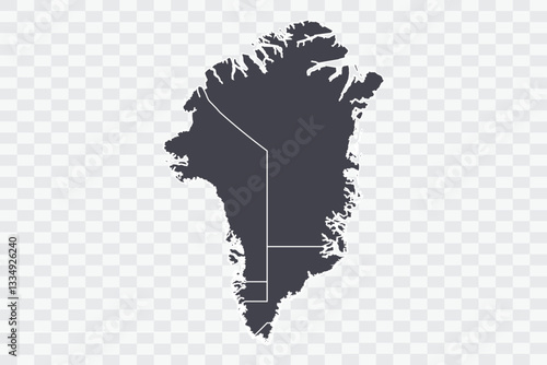 Greenland Map Anchor Color on White Background quality files Png