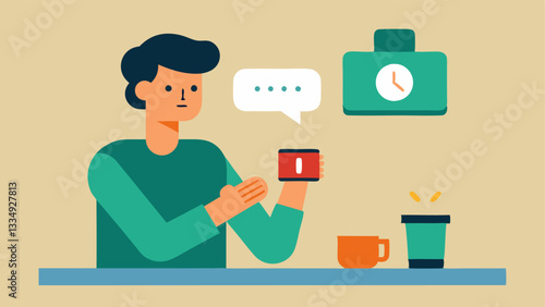 Smarch for Alerts A person in a cafe glancing at their smarch with an incoming message alert displayed on the screen.