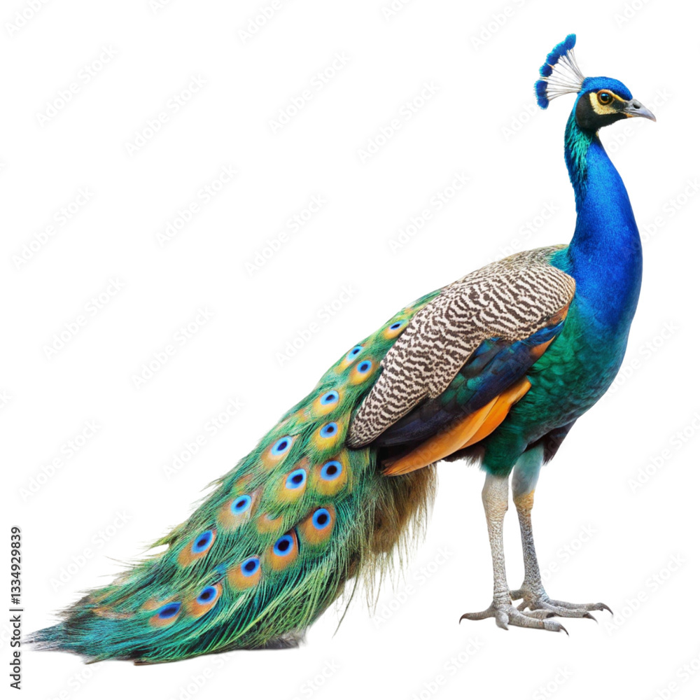 Obraz premium peacock isolated on white background