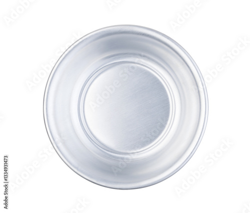 Aluminum plate isolated on white.