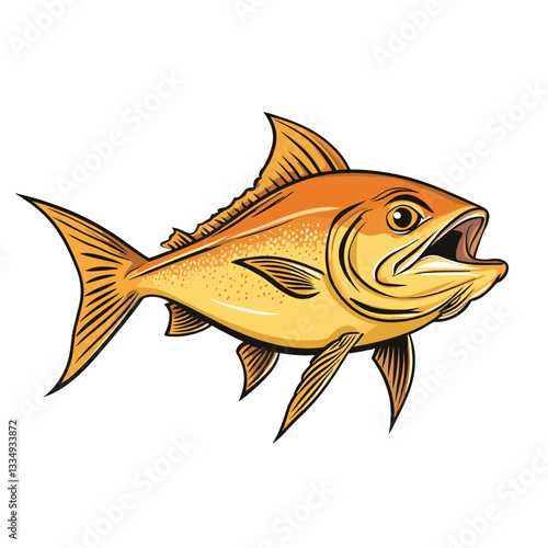 gold fish isolated on white