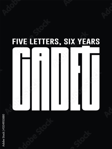 Cadet typography t-shirt design