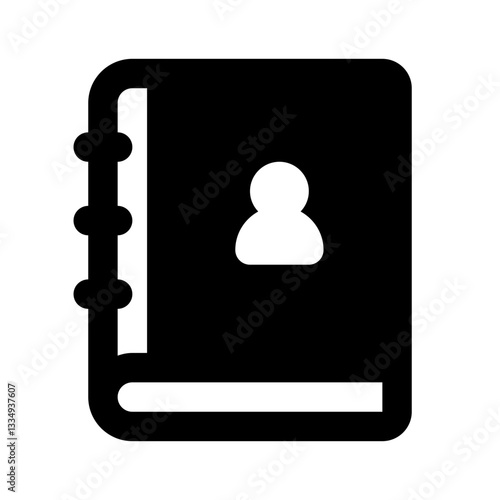 Contact Simple Glyph Icon. Single icon, glyph vector icon