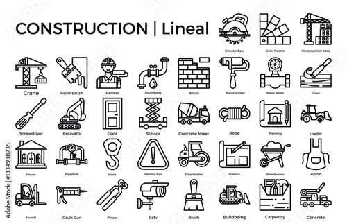 construction icons, building, repair tools – stock vector.by codet 13