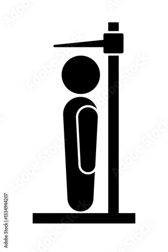 Simple height meter silhouette. Vector.